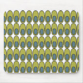 Herhaling van Olijfgroene en grijze ovalen Muismat (Voorkant)