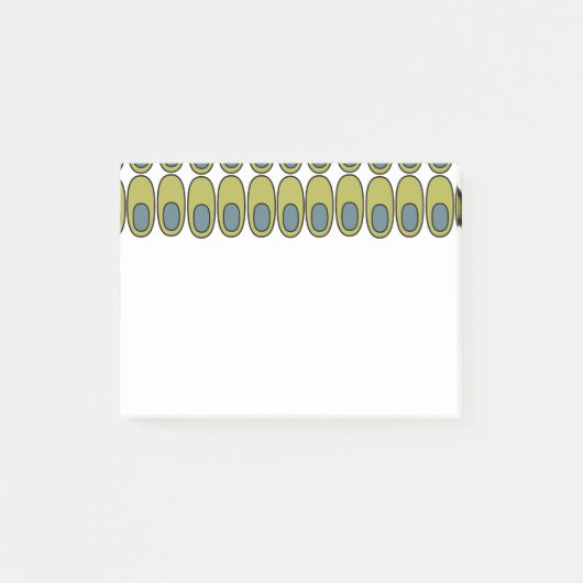 Herhaling van Olijfgroene en grijze ovalen Post-it® Notes (Voorkant)
