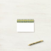Herhaling van Olijfgroene en grijze ovalen Post-it® Notes (Op bureau)