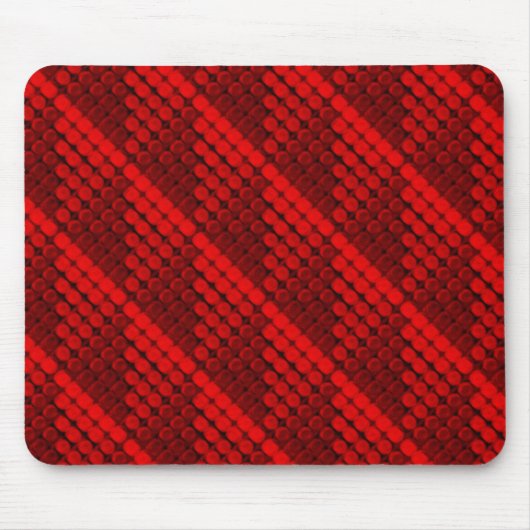 Herhaling van rode cirkels die geometrische vormen muismat (Voorkant)