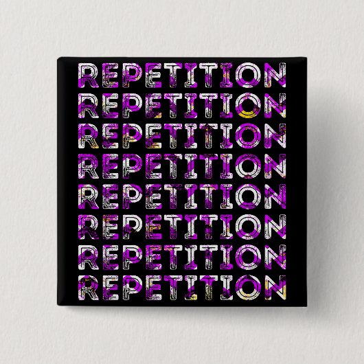 Herhaling Vierkante Button 5,1 Cm (Voorkant)