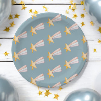 Herhaling Waterverf Shooting Star Rainbow Tail Papieren Bordje