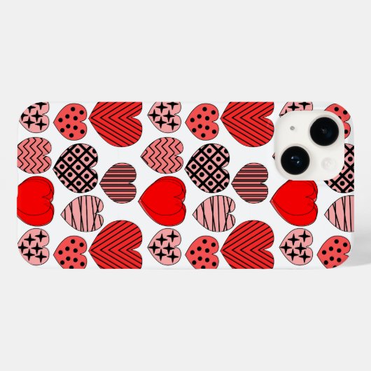 Herhalingsharten Case-Mate iPhone Case (Achterkant (horizontaal))