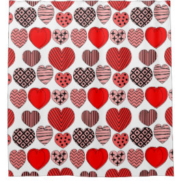 Herhalingsharten Douchegordijn