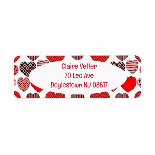 Herhalingsharten Etiket (Voorkant)