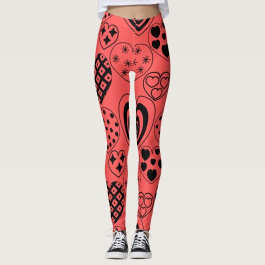 Herhalingsharten Leggings (Voorkant)