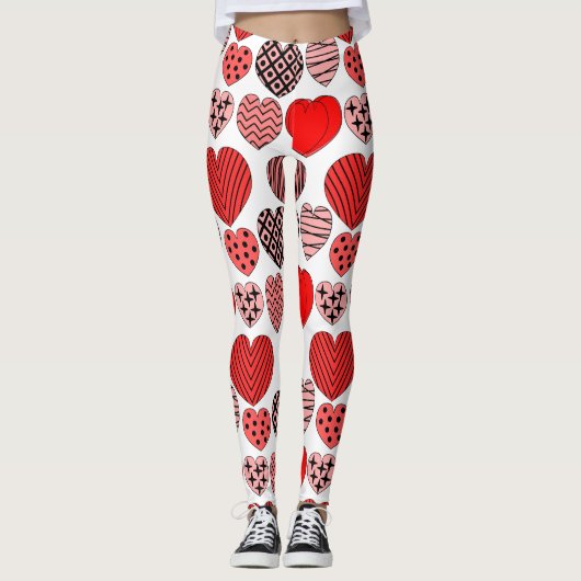 Herhalingsharten Leggings (Voorkant)