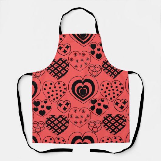 Herhalingsharten Schort (Voorkant)