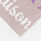 Herhalingsnaam en Initiaal Grijs Blauwgroen Paars Fleece Deken (Hoek)