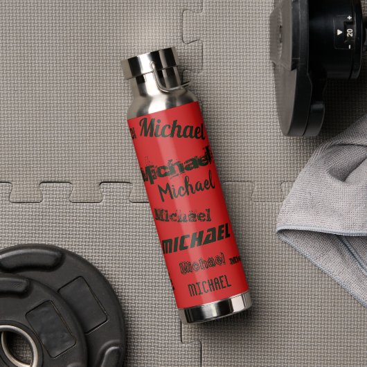 Herhalingsnaam maakt een flauw cadeautje warm of k waterfles (Gym)