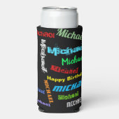 Herhalingsnaam UW aangepaste TEKST Cadeaubon Seltzer Blikjeskoeler (Seltzer Voorkant)