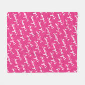 Herhalingsnaam voor Bright roze kalligrafie op maa Fleece Deken (Voorkant (Horizontaal))