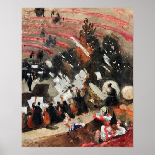 Herhoren van het Pasdeloup Orchestra bij de Cirque Poster (Voorkant)