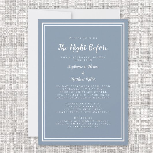 Herhorend avondhuwelijk voor Stusty Blue Kaart