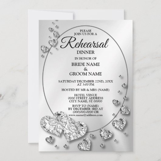 Herhorsmakreel Zilver Slanzend Hiny Hearts Kaart (Voorkant)