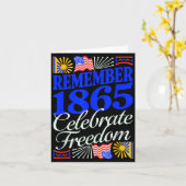 Herinner 1865 juneteenth vieren patriottisch kaart (Gele Bloem)