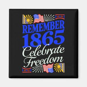Herinner 1865 vier Juneteenth patriottisch Magneet