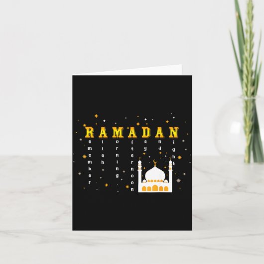 Herinner Allah Ramadan Mubarak Kareem Kaart (Voorkant)