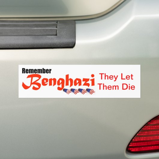 Herinner Benghazi Bumpersticker (Op auto)