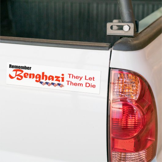 Herinner Benghazi Bumpersticker (Op Truck)
