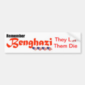 Herinner Benghazi Bumpersticker (Voorkant)