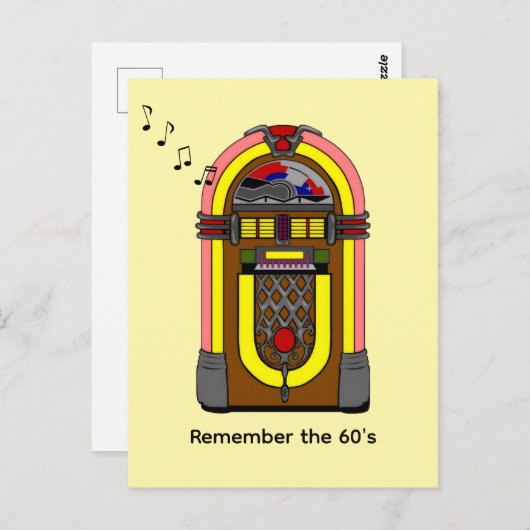 Herinner de jaren '60 briefkaart (Voorkant / Achterkant)