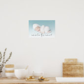 Herinner dit moment Nieuwe geboorte baby foto Poster (Keuken)