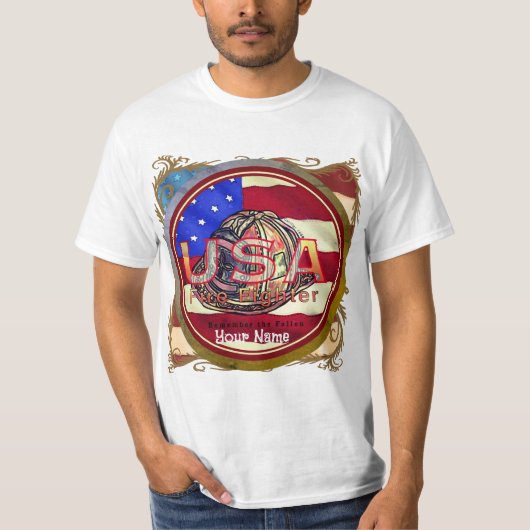 Herinner Firefighter Fallen aangepaste brandweerli T-shirt (Voorkant)