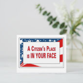 Herinner hen eraan dat ze voor ons werken Briefkaa Briefkaart (Staand voorkant)