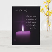 Herinner het Verlies van een Dochter op Vaderdag Kaart (Gele Bloem)