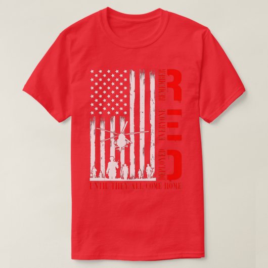 Herinner iedereen Veteran die RED Vrijdag (103) wo T-shirt (Design voorkant)