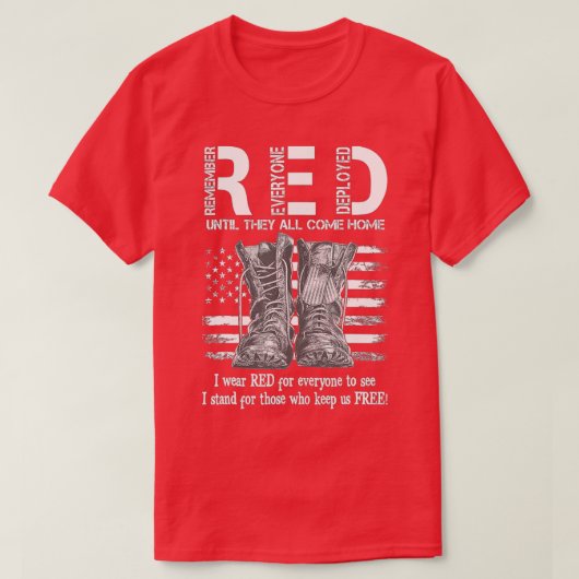 Herinner iedereen Veteran die RED Vrijdag (114) wo T-shirt (Design voorkant)