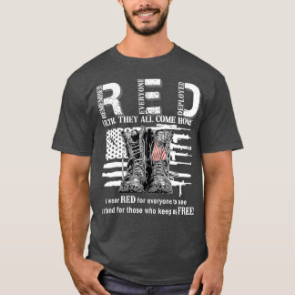 Herinner iedereen Veteran die Vrijdag (20) RED wor T-shirt