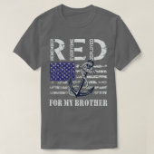 Herinner iedereen Veteran die Vrijdag RED (25) wor T-shirt (Design voorkant)
