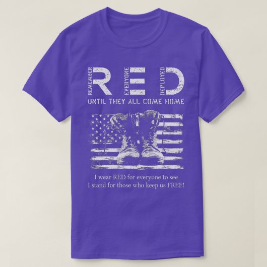 Herinner iedereen Veteran die Vrijdag RED (49) wor T-shirt (Design voorkant)