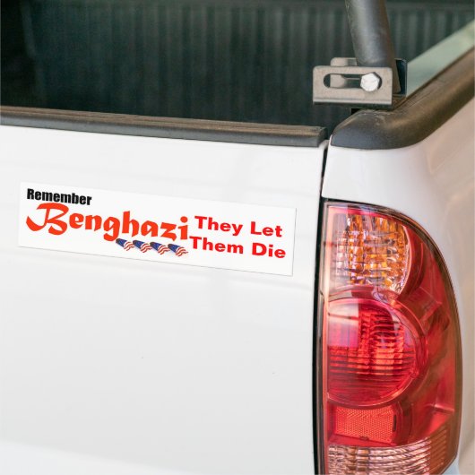Herinner je Benghazi Bumpersticker (Op Truck)