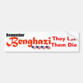 Herinner je Benghazi Bumpersticker (Voorkant)