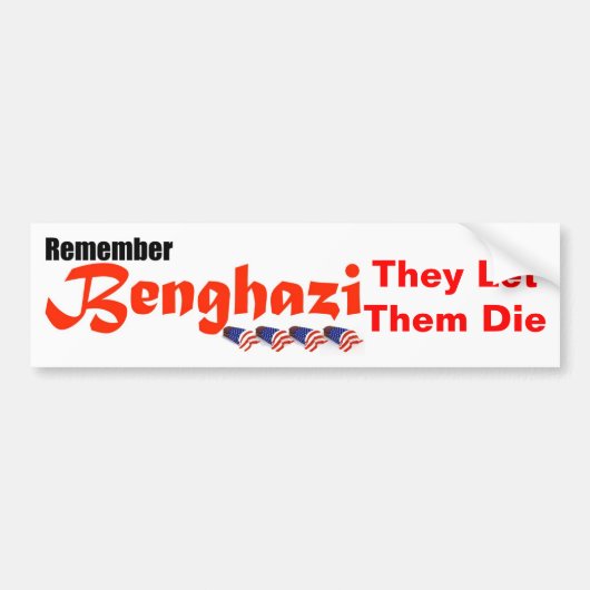 Herinner je Benghazi Bumpersticker (Voorkant)
