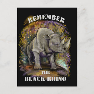 Herinner je Black Rhino Briefkaart