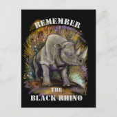 Herinner je Black Rhino Briefkaart (Voorkant)