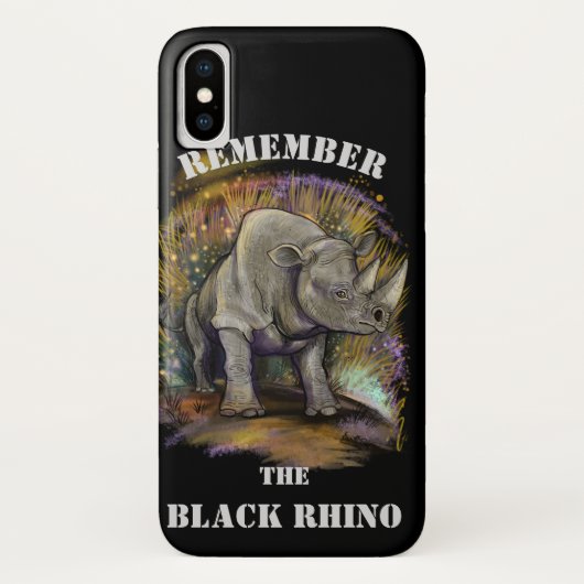 Herinner je Black Rhino Case-Mate iPhone Case (Achterkant)