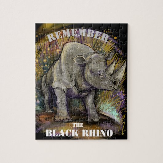Herinner je Black Rhino Legpuzzel (Verticaal)