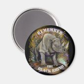 Herinner je Black Rhino Magneet (Voorkant / Achterkant)