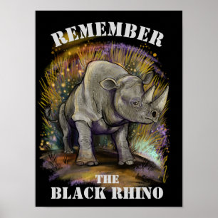 Herinner je Black Rhino Poster