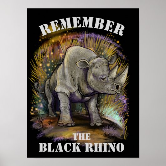 Herinner je Black Rhino Poster (Voorkant)