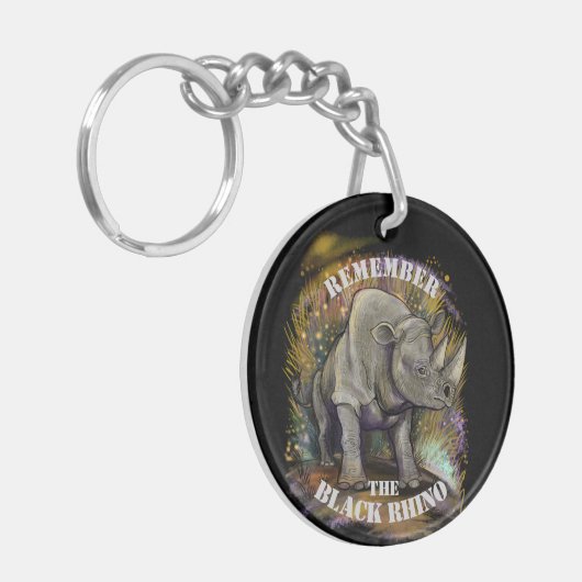 Herinner je Black Rhino Sleutelhanger (Voorkant Links)