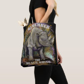 Herinner je Black Rhino Tote Bag (Dichtbij)