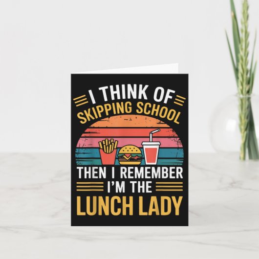 Herinner je dat ik de lunchdame ben terug naar sch kaart (Voorkant)