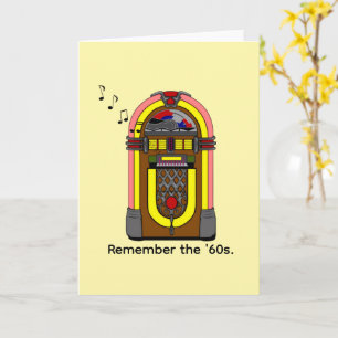 Herinner je de jaren '60 en jukeboxmuziek. kaart