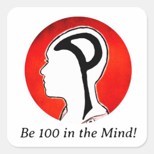 Herinner je eraan dat je 100 in je hoofd kunt zijn vierkante sticker